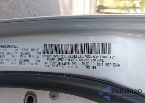 2015 Ram 1500 Big Horn из США, поврежденный, VIN 1C6RR7LT0FS528024